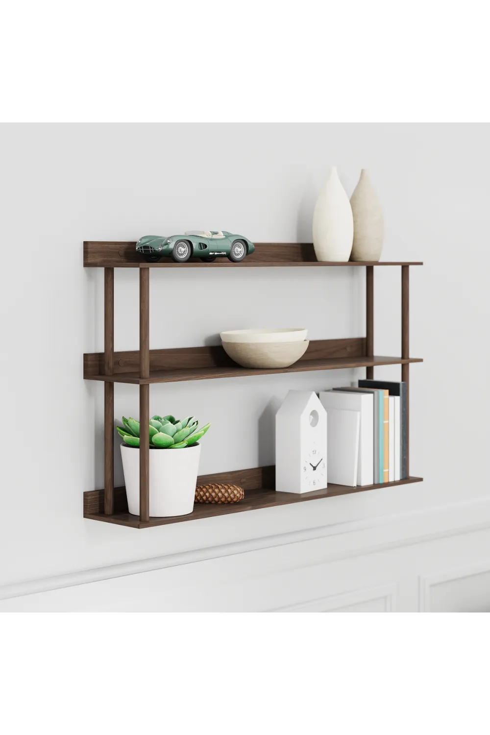 3 Level Wooden Wall Shelf  | Wireworks Platform 3