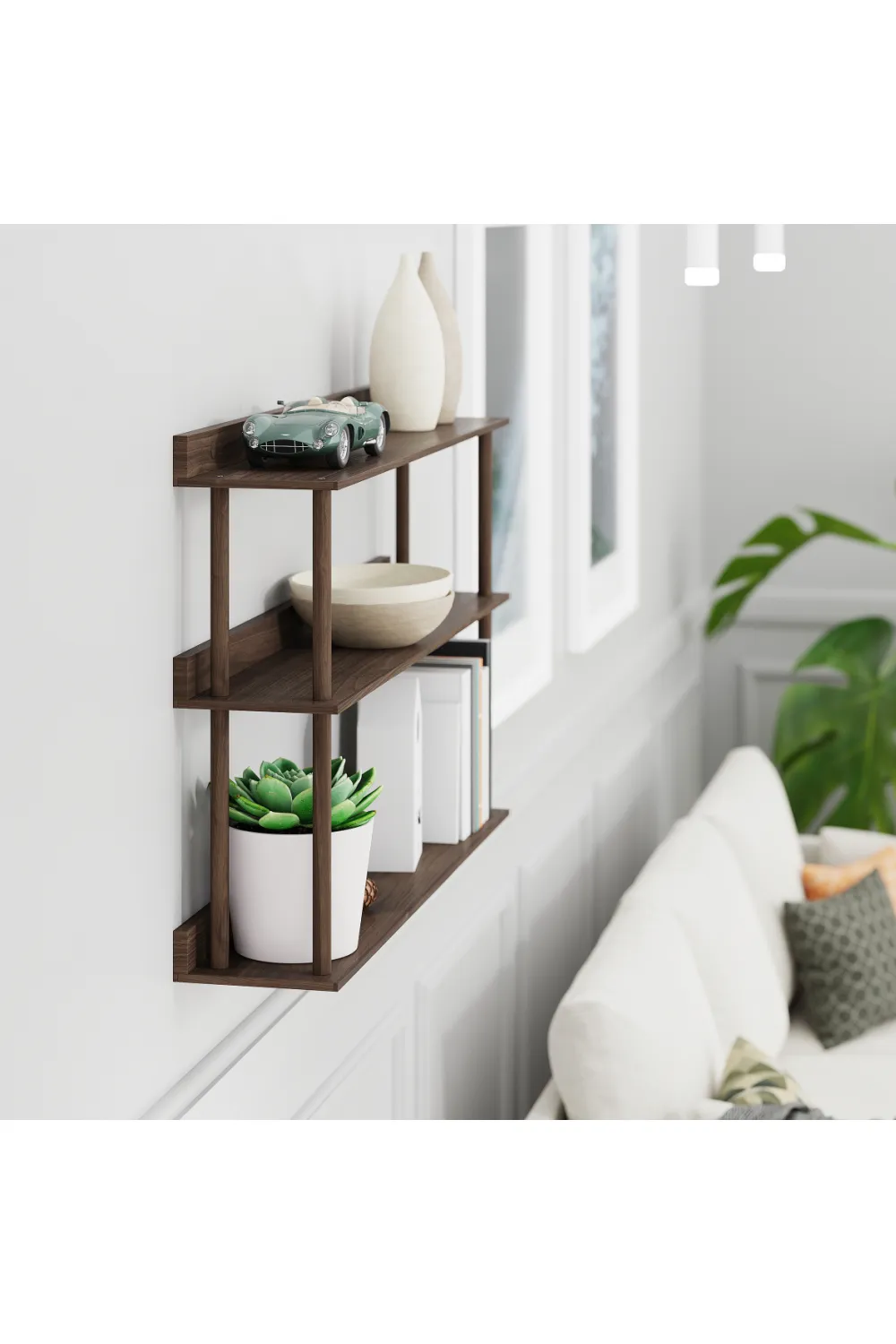 3 Level Wooden Wall Shelf  | Wireworks Platform 3