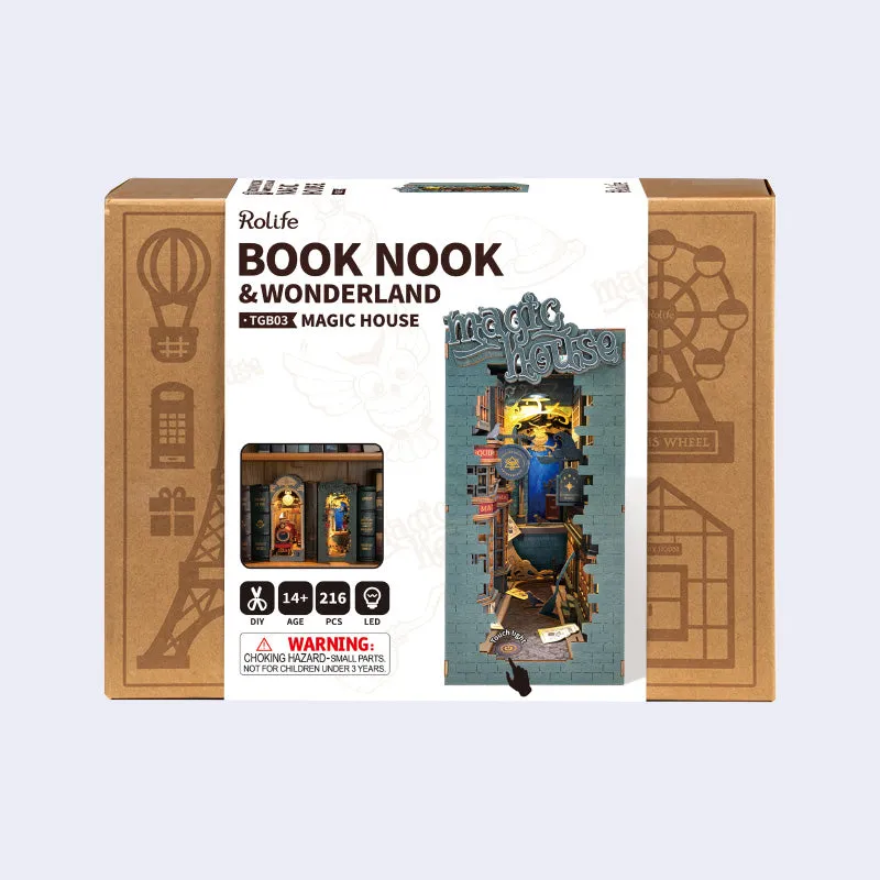 3D Booknook & Wonderland Bookends Kit - Magic House Book Nook