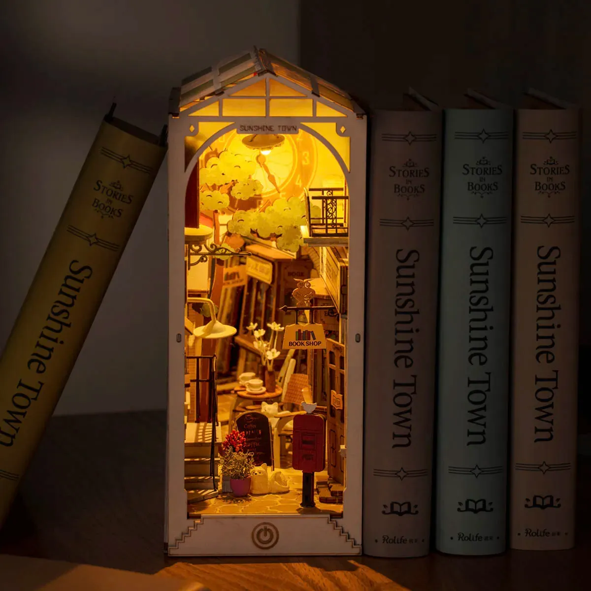 3D Booknook & Wonderland Bookends Kit - Sunshine Town Book Nook