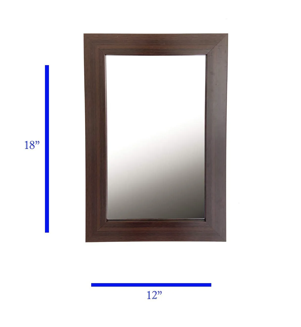 Ag Crafts 004(2") Brown Rectangular Framed Bathroom Wall Mirror