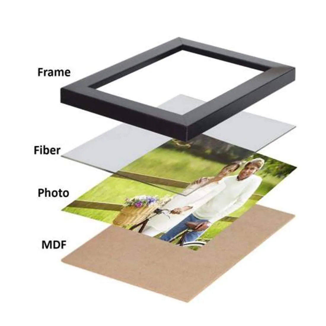 AG Crafts™ Wood A4 Picture Photo Frame With Glass (Pack Of 3) (Black)