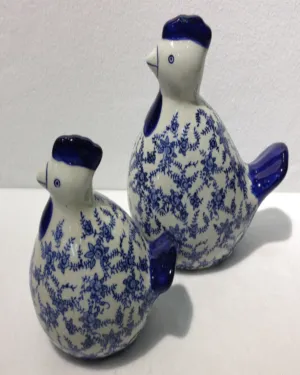 Agatha Blue and White Vases Set of 2 - Angie Homes