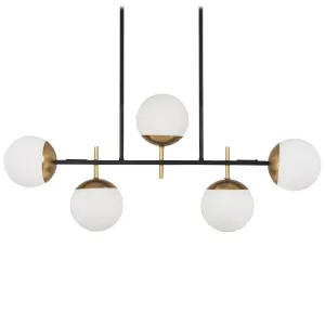 Alluria 36 in. 5 Lights Pendant Light Black & Gold finish