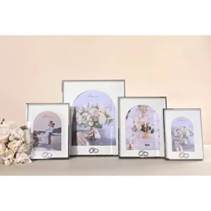 Amore Box Arch Photo Frame with Rings - Various Sizes Available