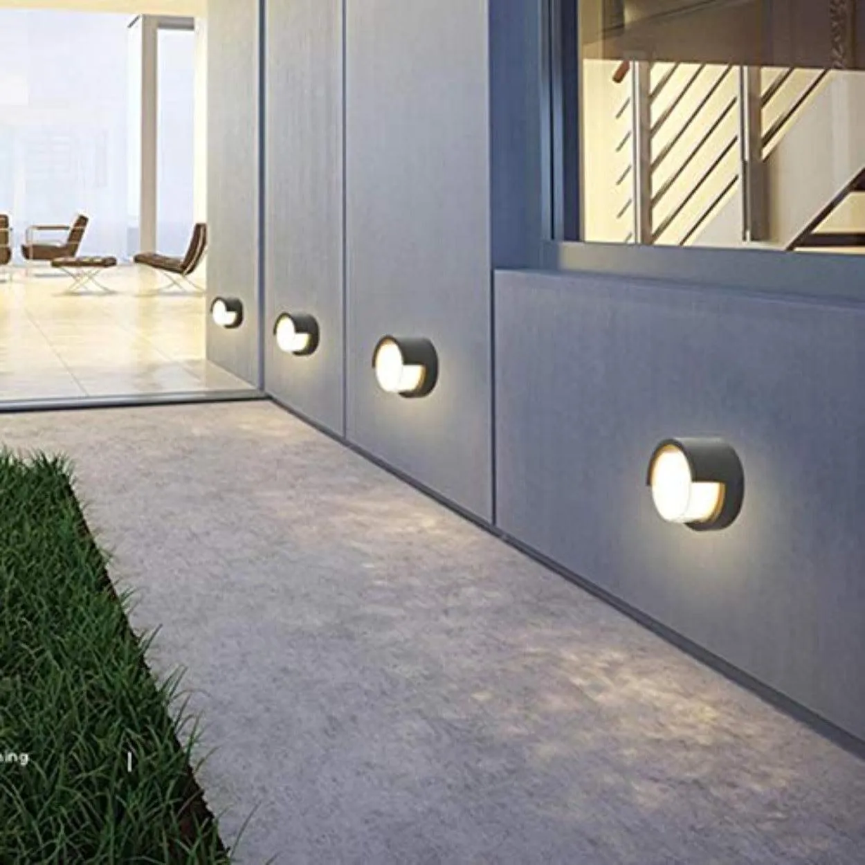 ANKUR EYEBROW OUTDOOR RATED ACRYLIC LED WALL LIGHT