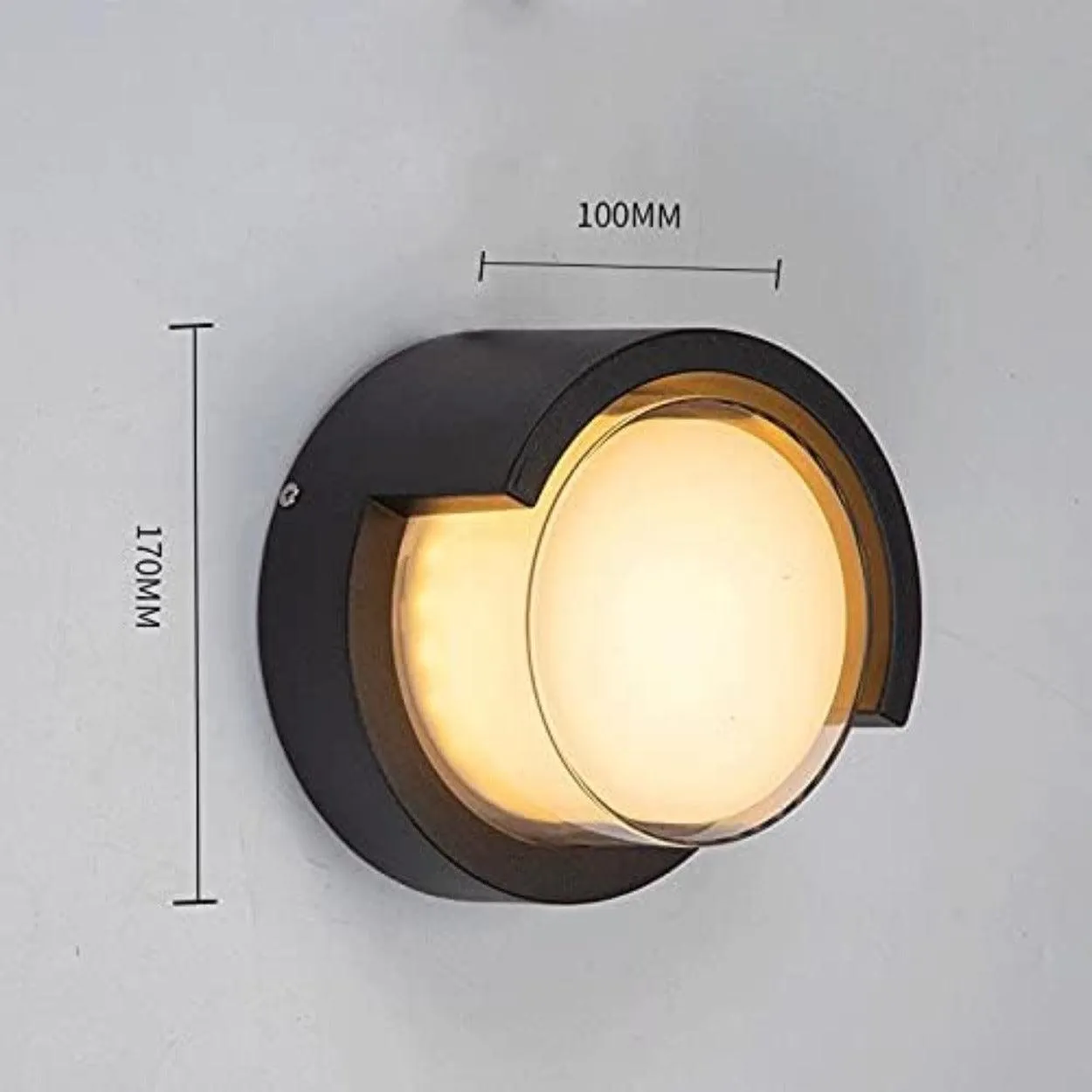 ANKUR EYEBROW OUTDOOR RATED ACRYLIC LED WALL LIGHT