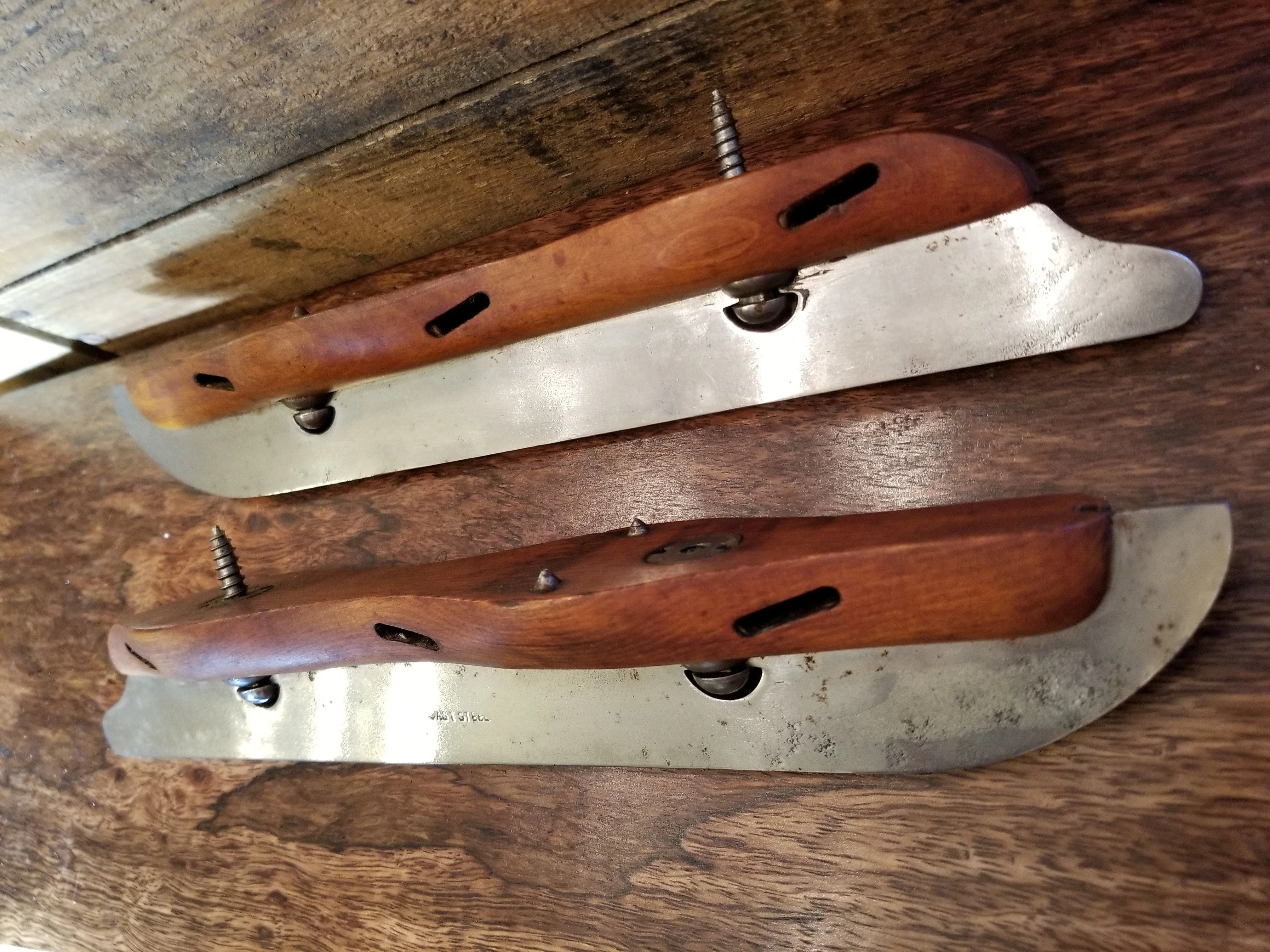 Antique  Klipper Klub Ice Skates - Wood with Cast Steel Blades