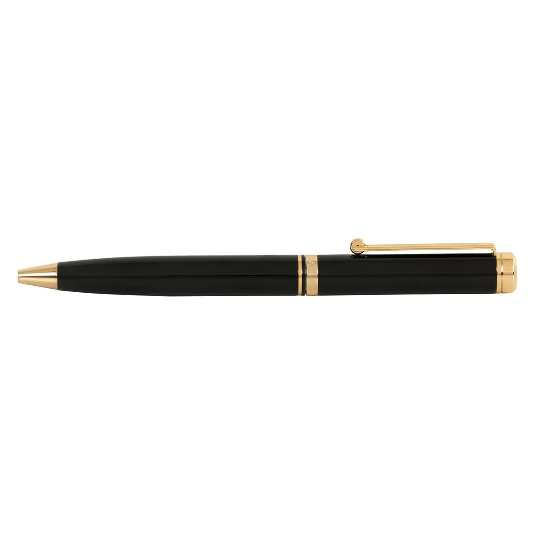 Arista Ballpoint Pen With Gold Chrome Table Clock