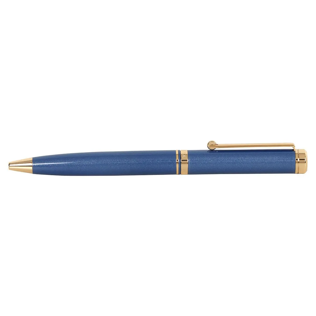 Arista Ballpoint Pen With Gold Chrome Table Clock