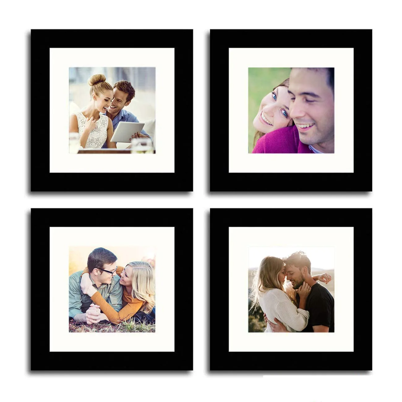 Art Street Royal Memories gallery wall - Set of 4 Individual wall Photo Frames with white mount