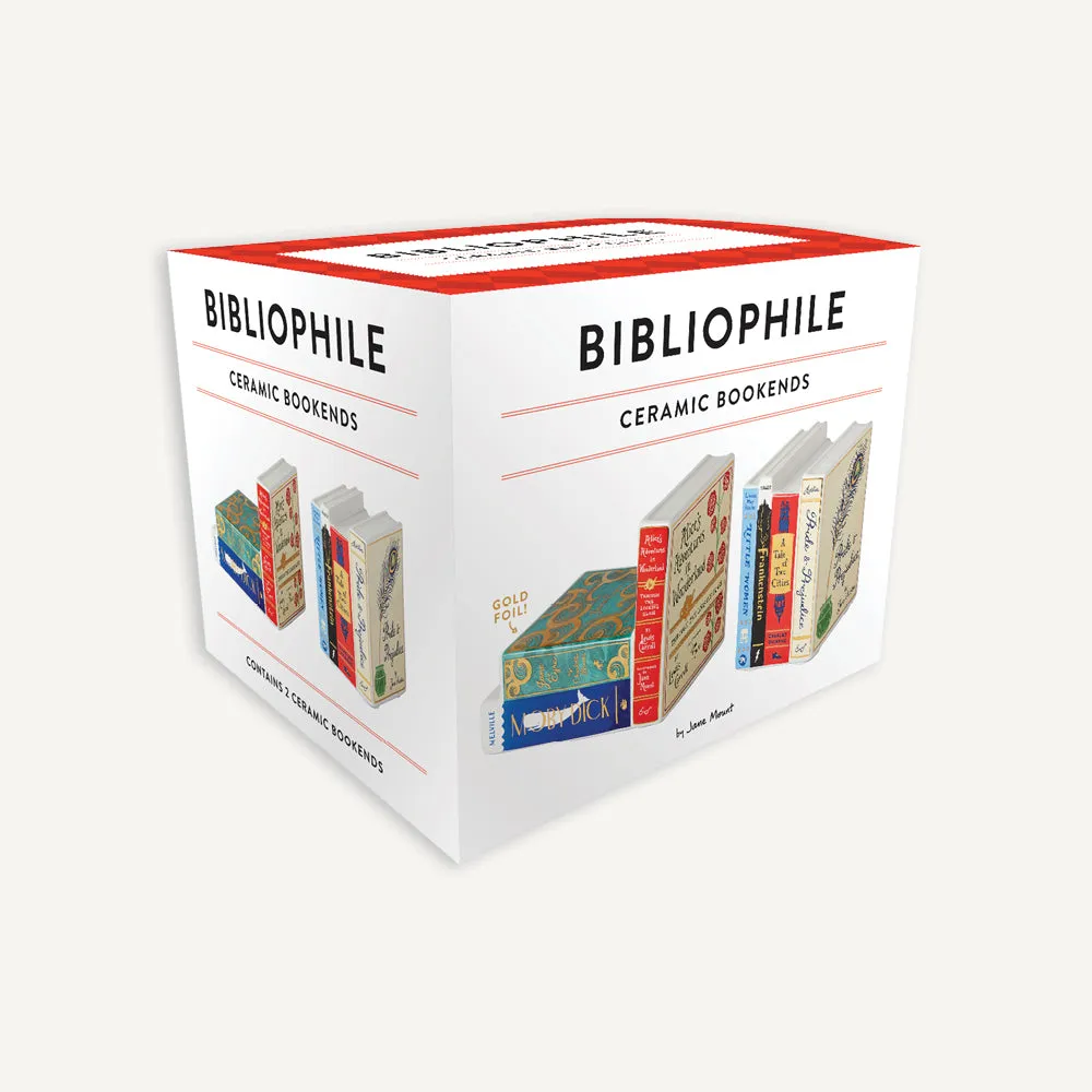 Bibliophile Ceramic Bookends