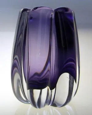 Blue and White Ruby Murano Vase - Angie Homes