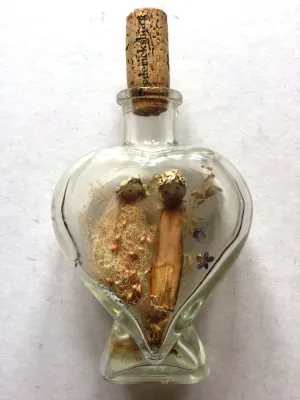 Botanical Art Bottle - Wedding Couple