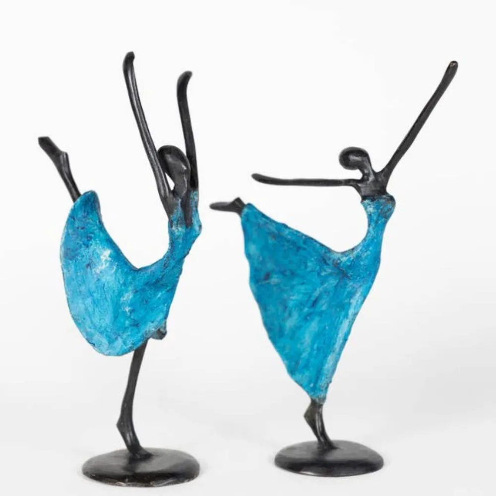 Bronze Dancer Figurine Set