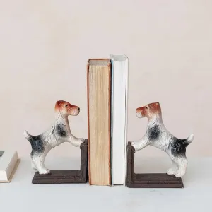 Cast Iron Jack Russell Terrier Bookends