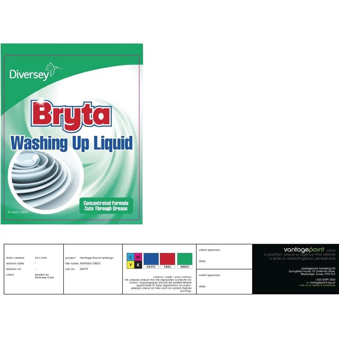 CD753 Bryta Washing Up Liquid Concentrate 5Ltr (2 Pack)