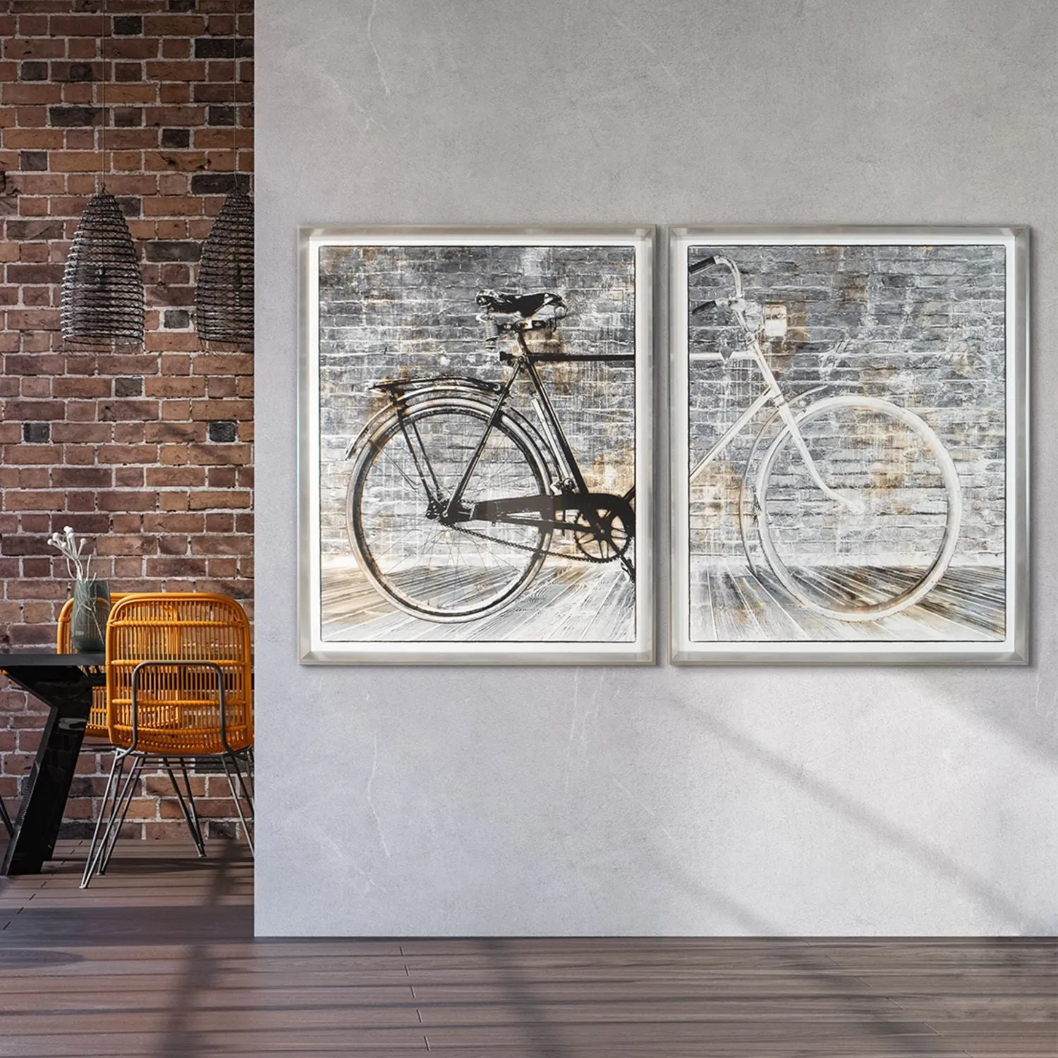 Classic Cycle Wall Art - Set of 2