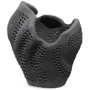 Coastal Style Black Porcelain Eclipse Vase