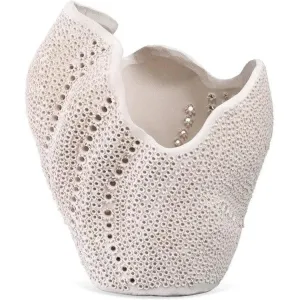 Coastal Style White Porcelain Eclipse Vase