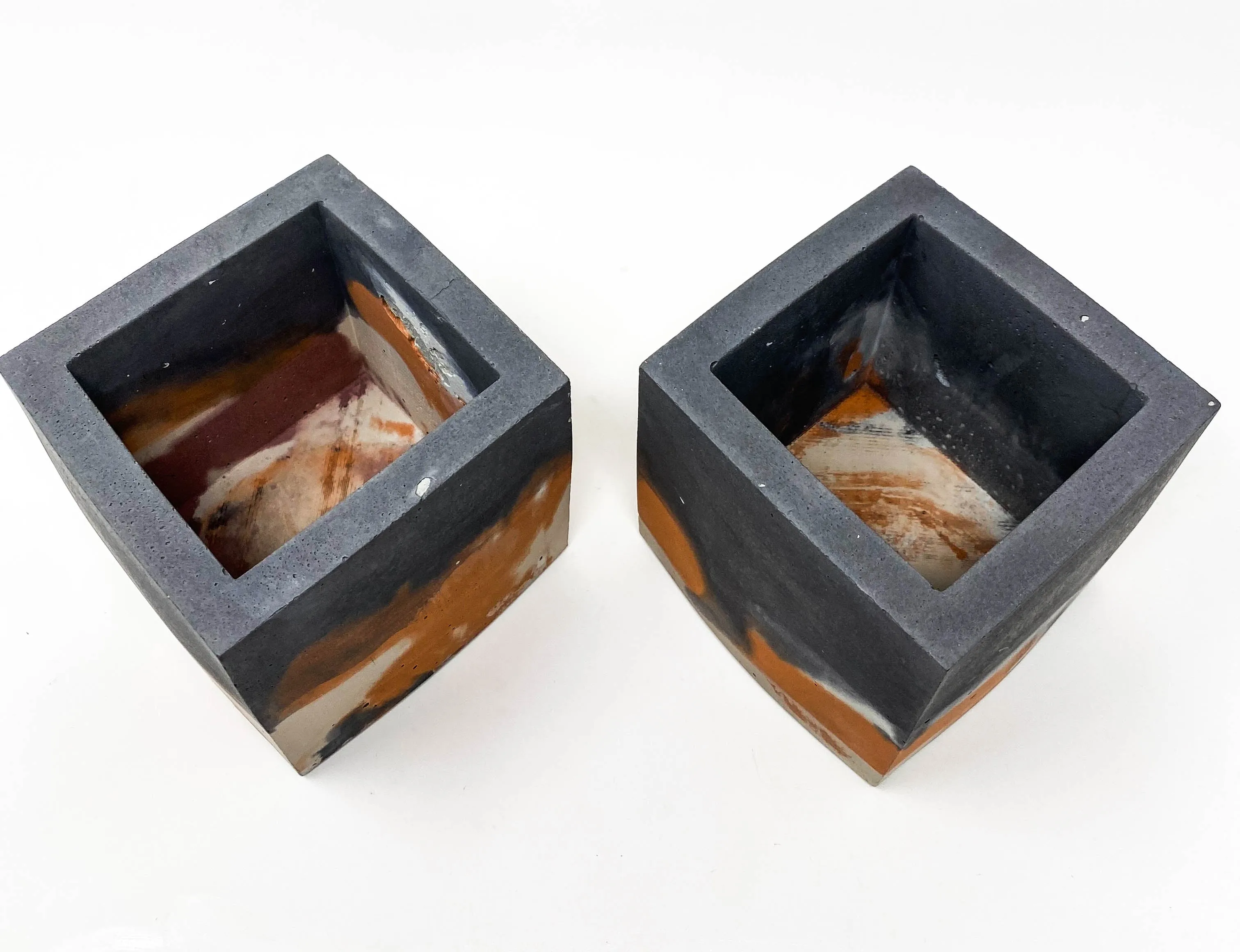 Concrete Cube Pots (Volcano Series)