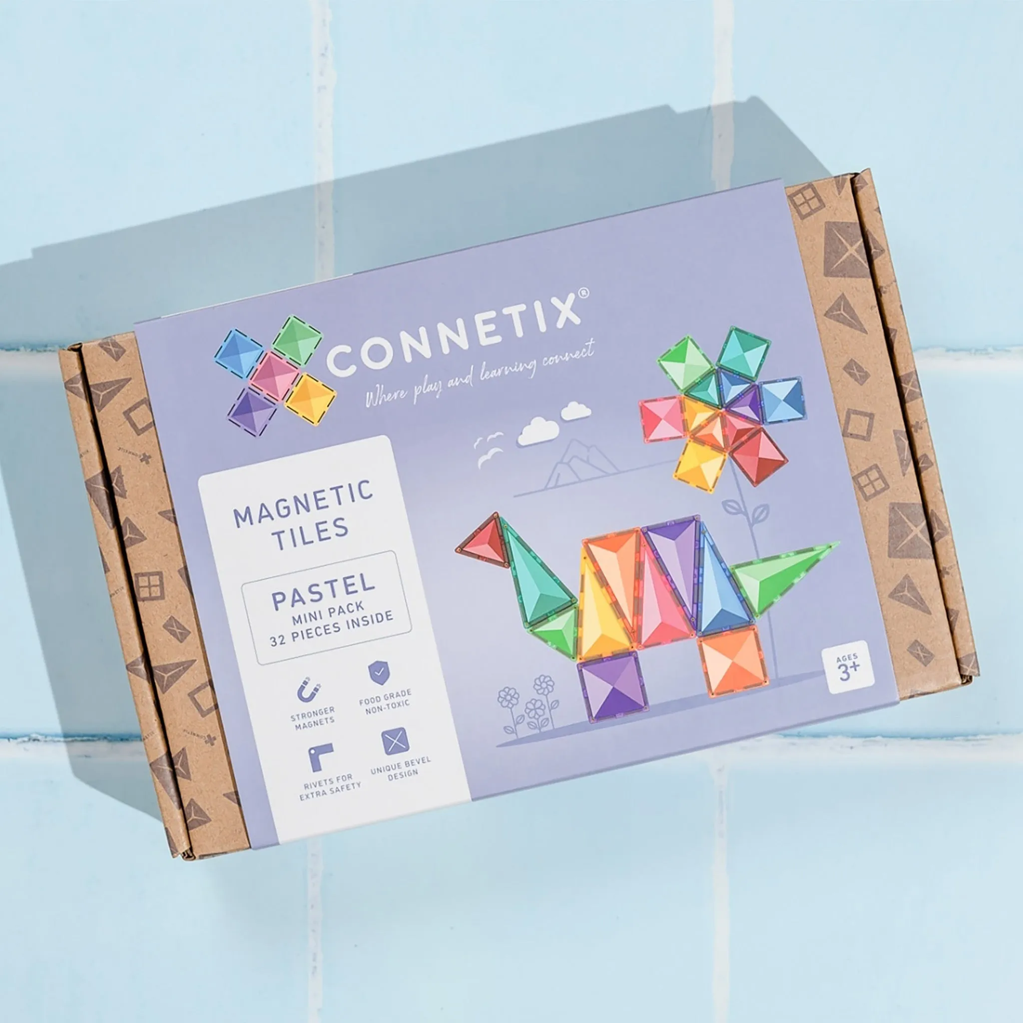 Connetix Tiles - 32 Piece Pastel Mini Pack