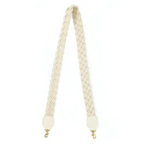 Cream Braided Crossbody Strap