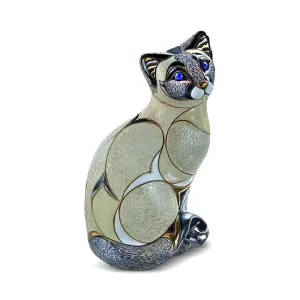 De Rosa 7 inch Siamese Cat Sitting Figurine