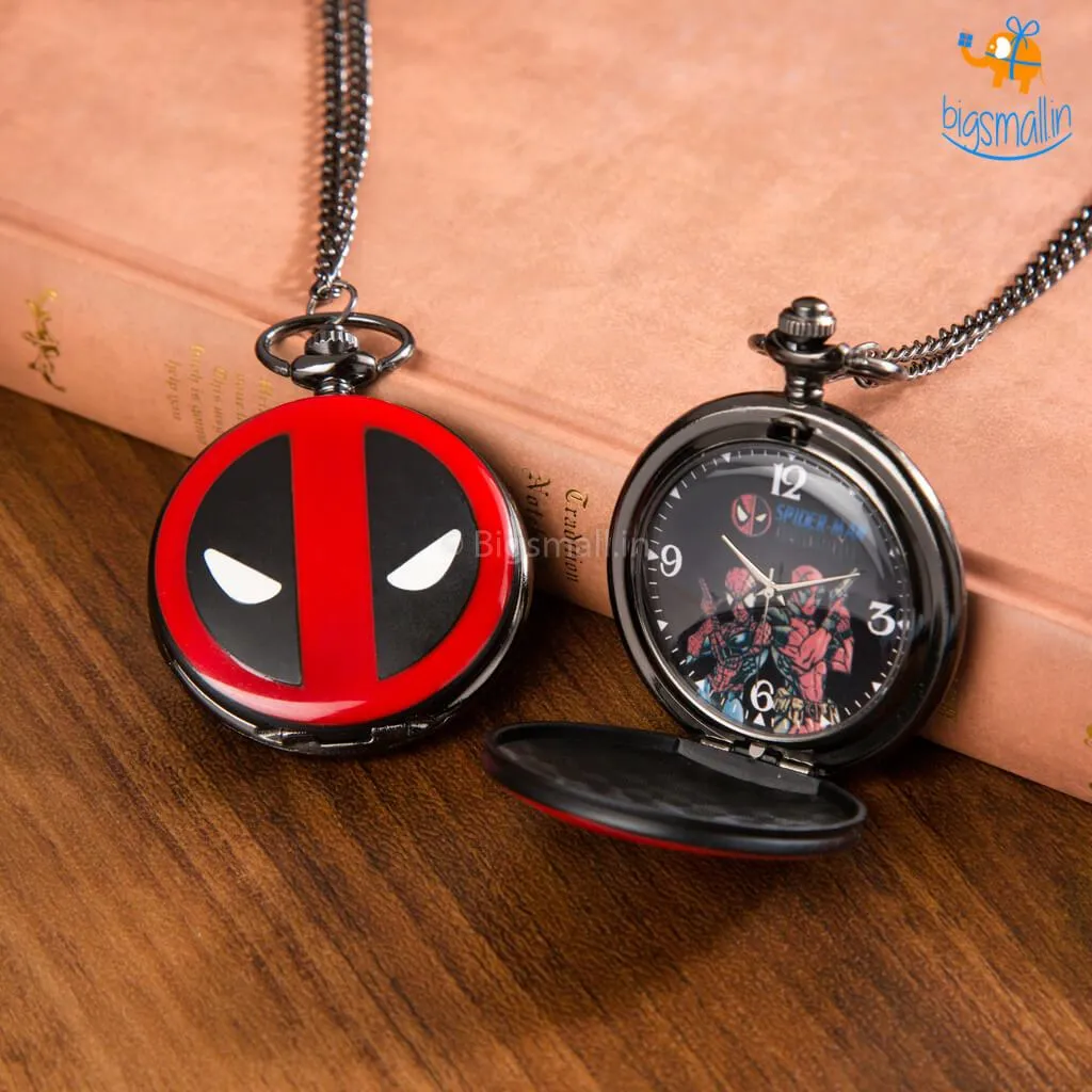 Deadpool Spiderman Pocket Watch