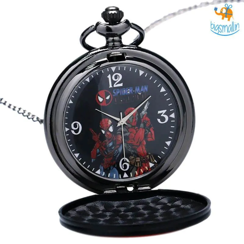 Deadpool Spiderman Pocket Watch