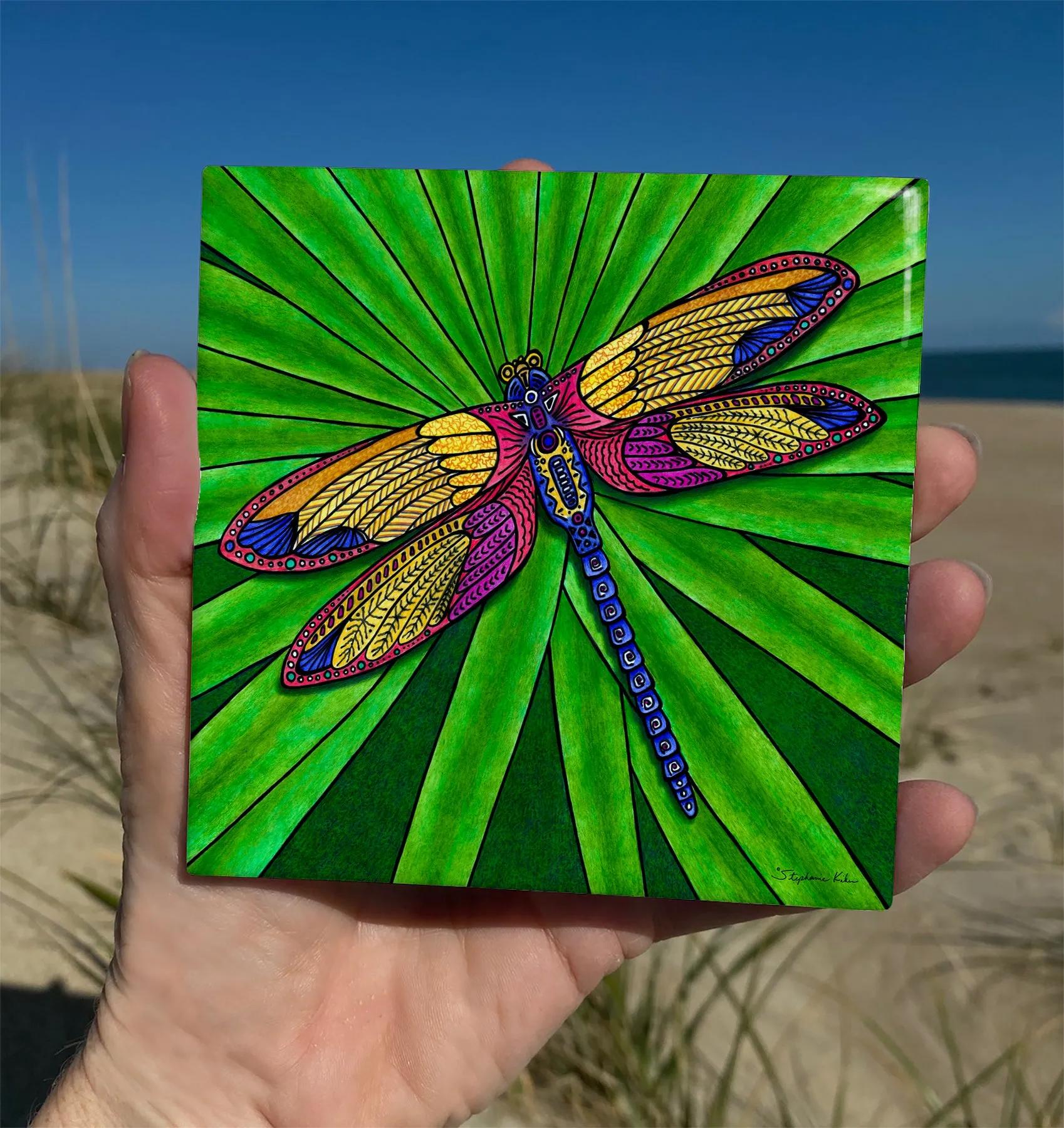 Dragonfly Ceramic Tile