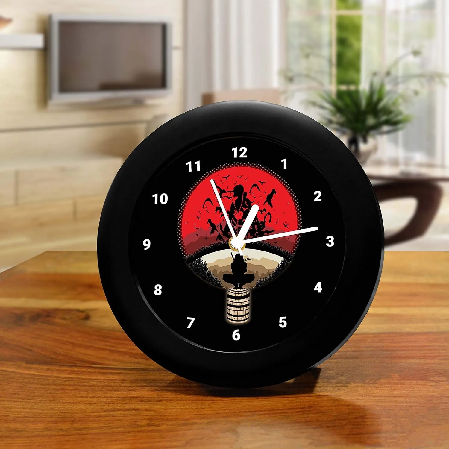 Epic Stuff - Anime Itachi S Sacrifice Design Plastic Table Clocks (Multicolour)