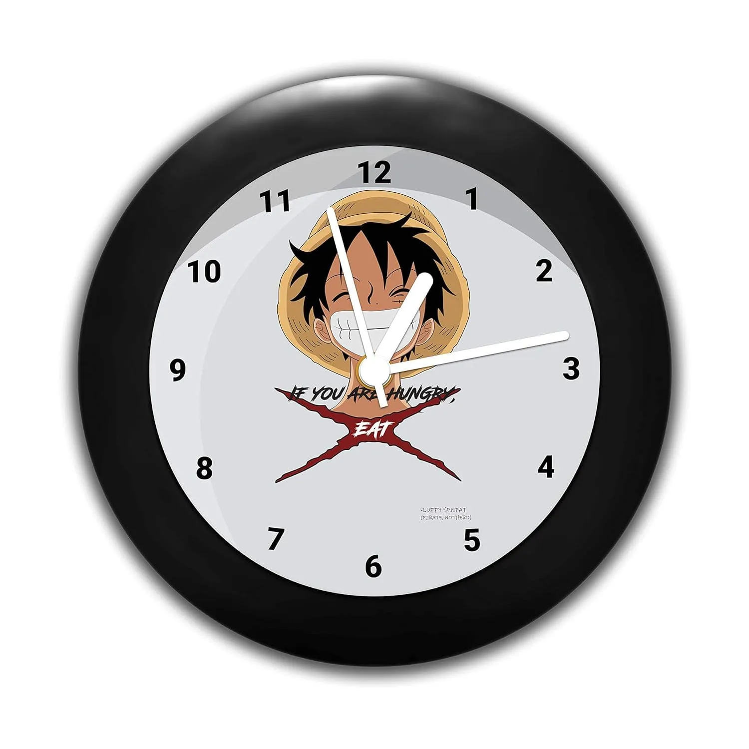 Epic Stuff - Anime Luffy Eat Design Table Clocks New Decorative Desk Table Clock for Home, Office, Living Room, Bed Room | Best Gift for Anime Lover