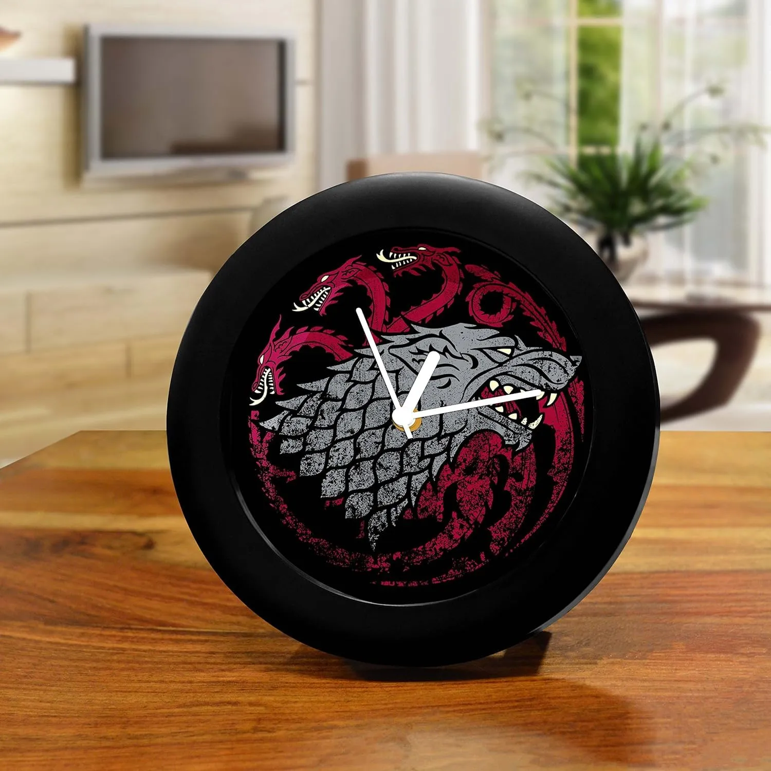 Epic Stuff - Circular House Table Clock (16.5 x 16.5 x 4 cm, Multicolor) (India) Best Valentine's Day Gift