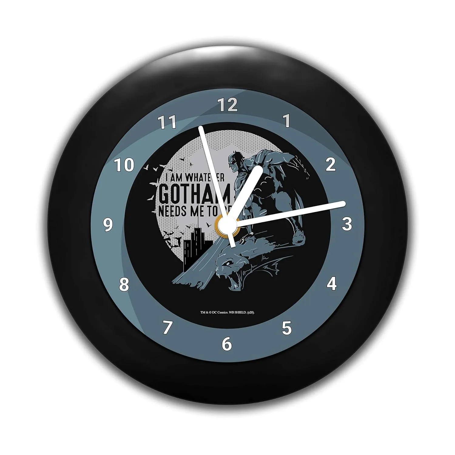 Epic Stuff - DC Comics -DC - I Am Whatever Gotham Needs to Be Table Clock Birthday Gift Official Licensed by Warner Bros,USA (India)