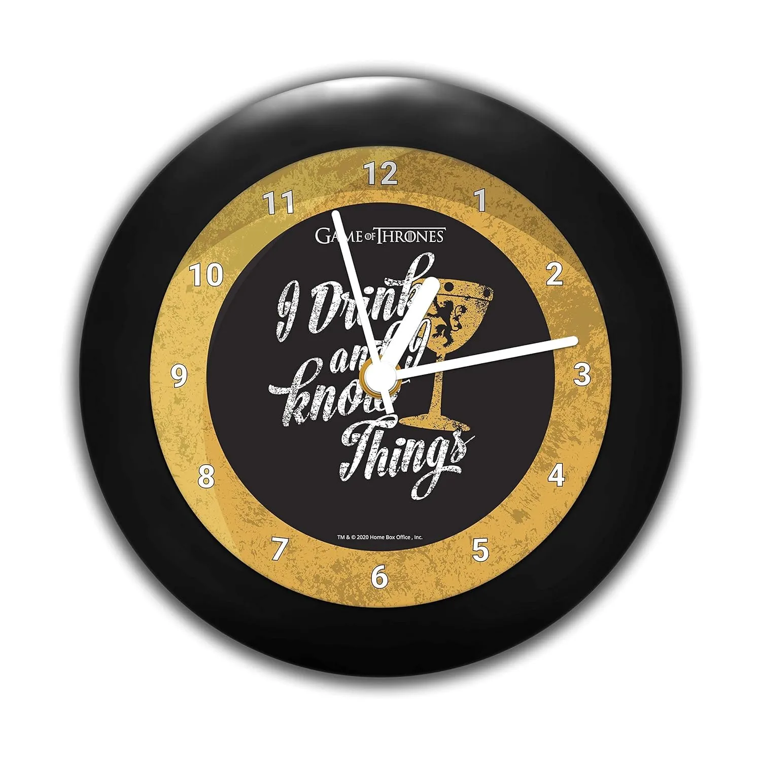 Epic Stuff - -Game of Thrones-I Drink and I Know Things Table Clock -Desktop Clock- Birthday Officially Licensed by HBO, USA(India)