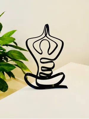 EROTNGO Minimalist Yoga Art Sculpture: Home Decor Tabletop Figure, Gymnastics Statue, Shelf Sitter