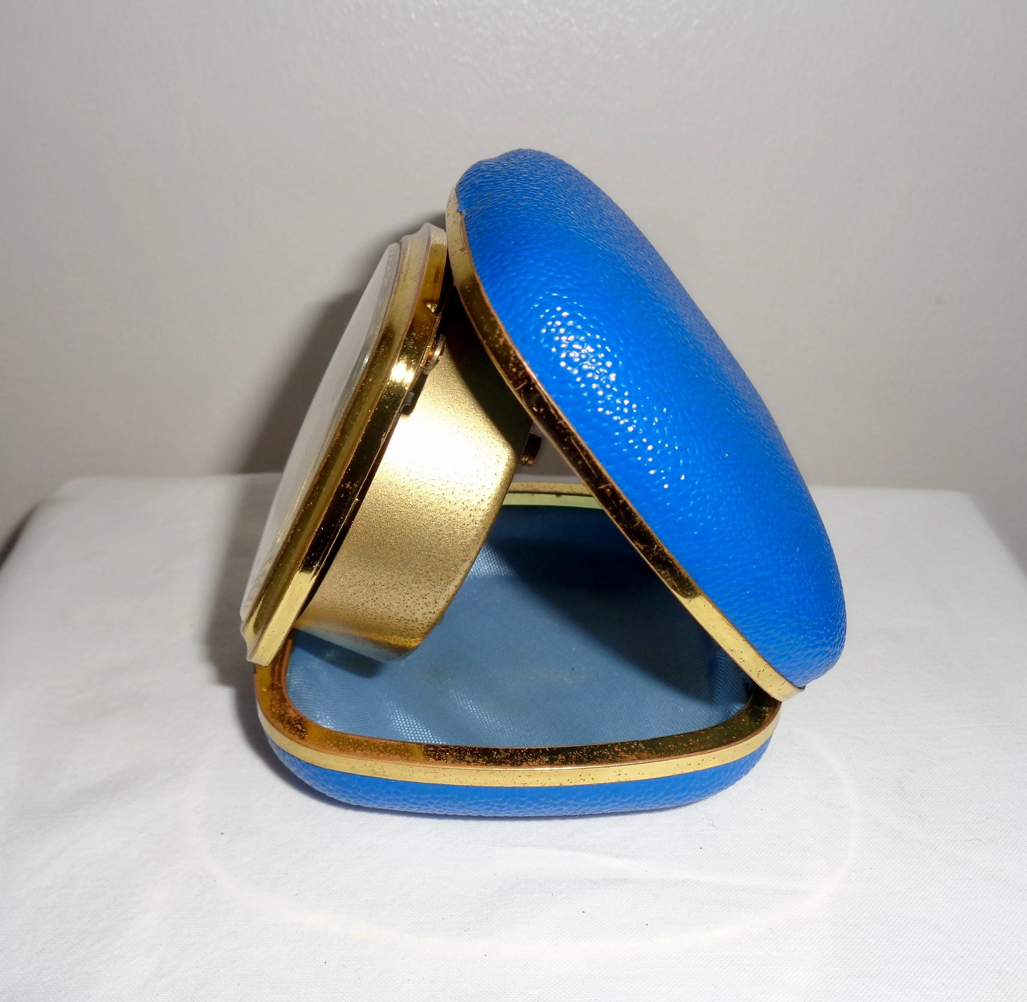 Europa Folding Travel Alarm Clock In Royal Blue