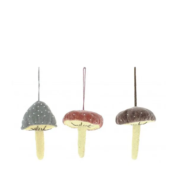 Fiona Walker Velvet Mushroom - Set of 3 Colours