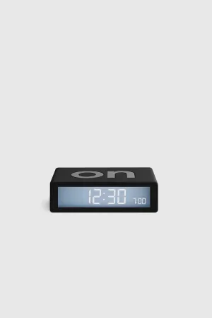 Flip  Travel Reversible Alarm Clock - Black