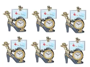 FULLY Boat Shape Clock with Photo Frame for Home Decor Showpiece Ideal Gift Item(Set of 6)