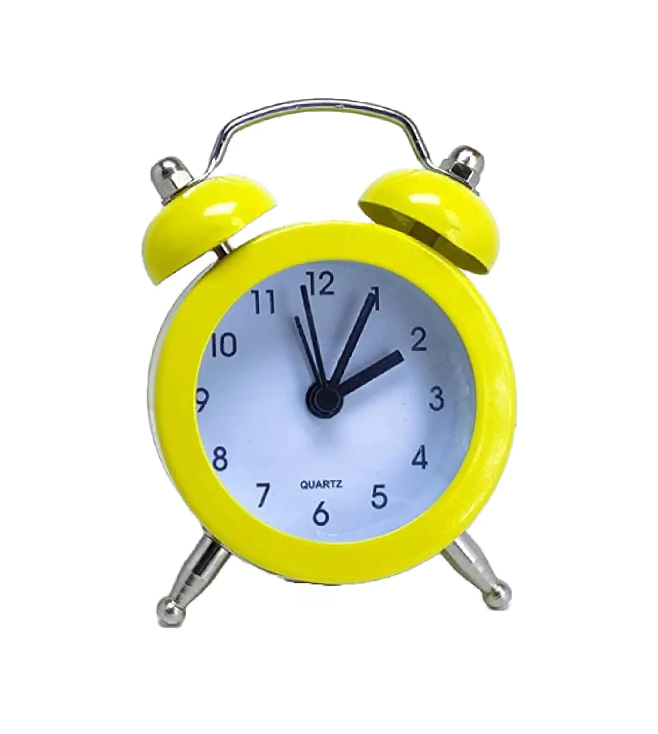 Fun Store Retro Mini Metal Electronic Small Alarm Clock (Yellow)