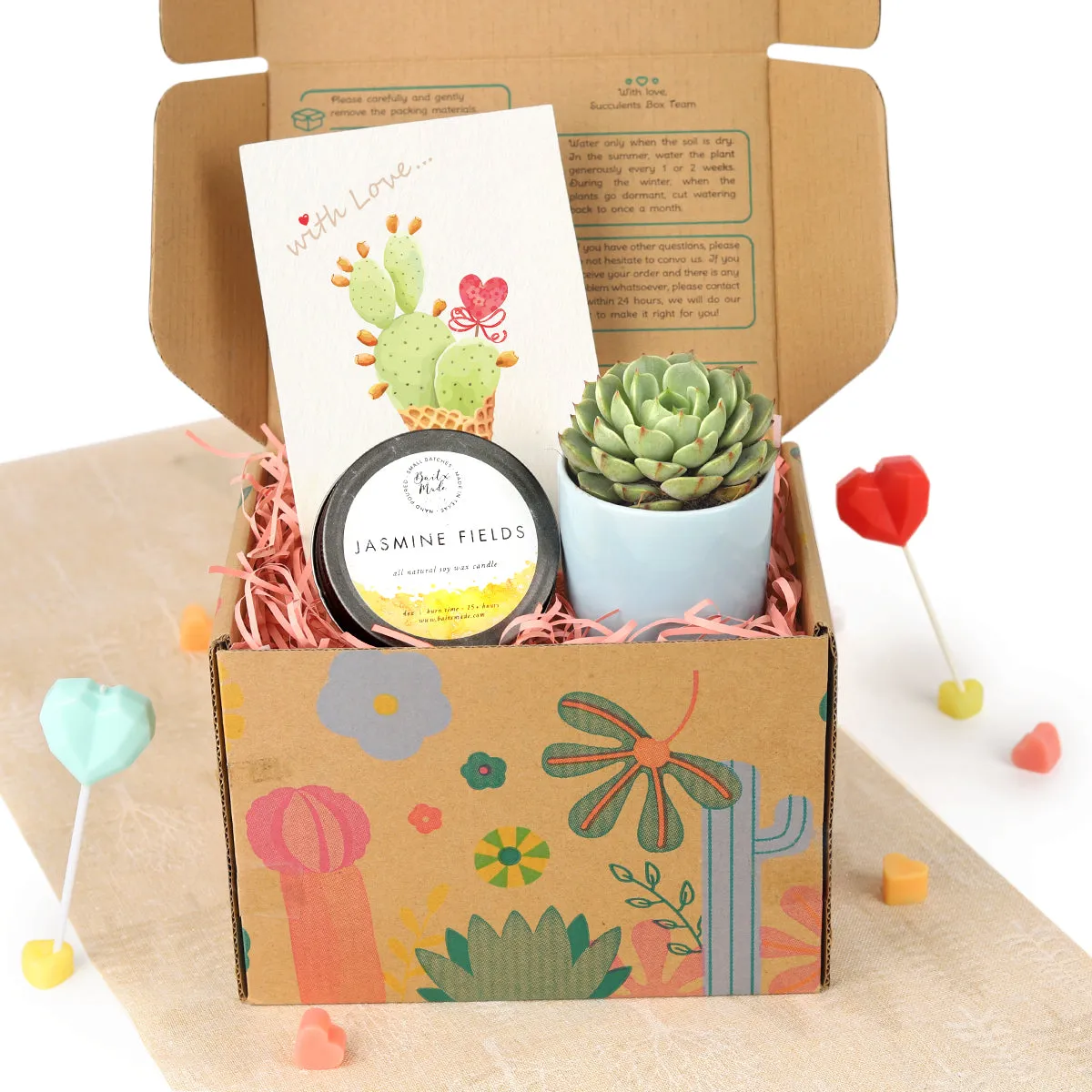 Gift Box - 1 Succulent and 1 Soy Candle