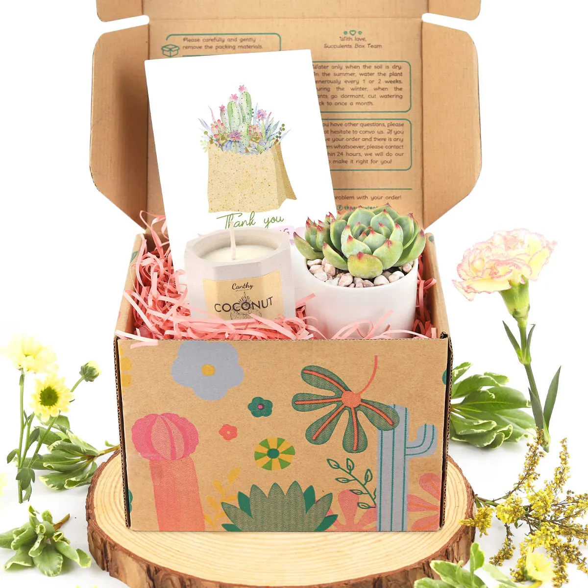 Gift Box - 1 Succulent and 1 Soy Candle