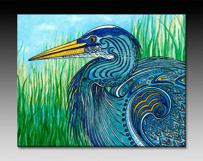 Great Blue Heron Ceramic Tile