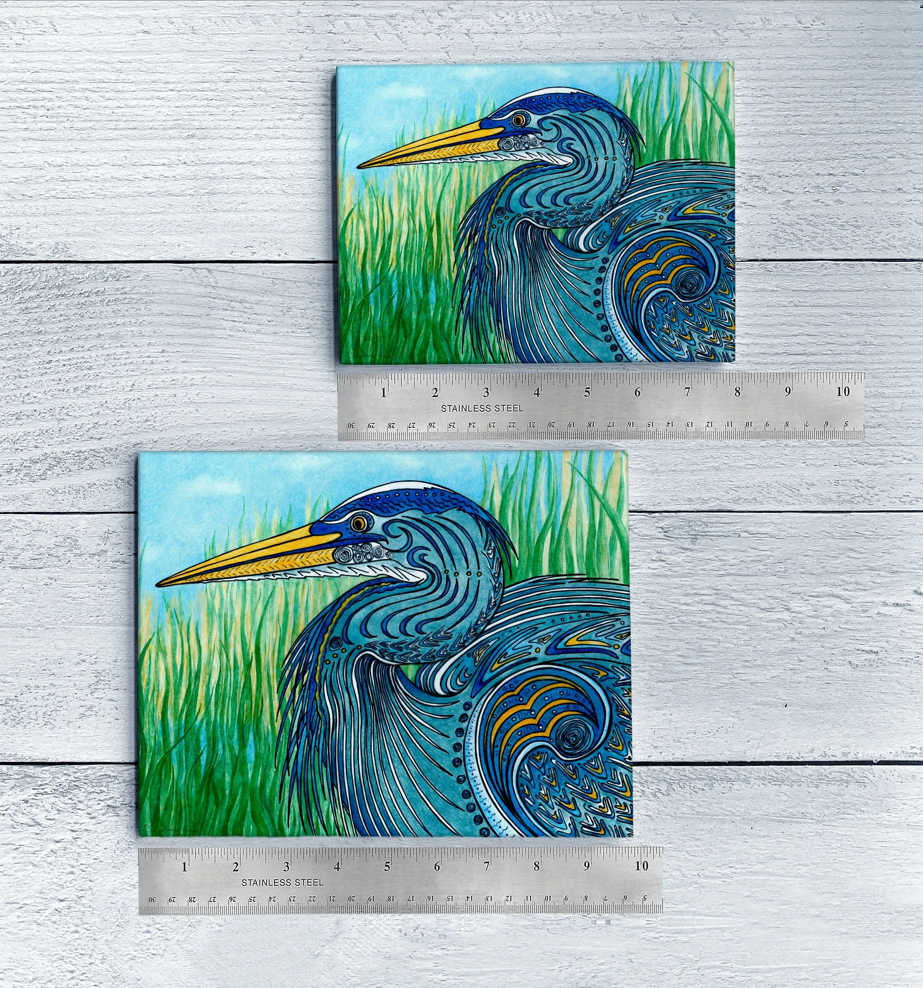 Great Blue Heron Ceramic Tile