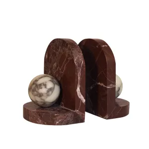 greg natale | blitz marble bookend set | merlot   viola