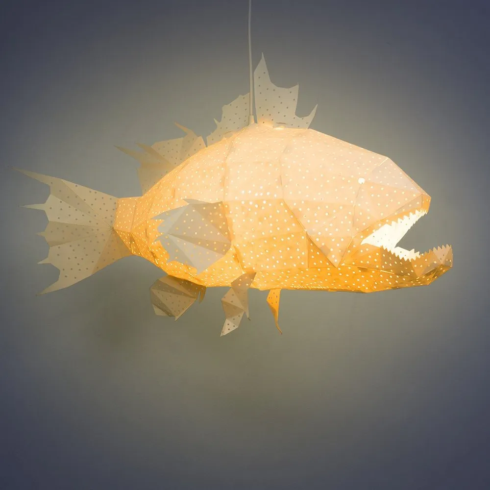 Grouper Fish Origami Ceiling Light