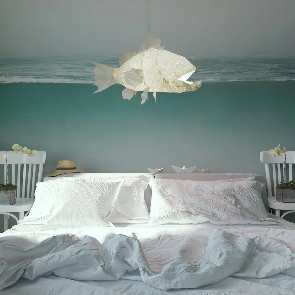 Grouper Fish Origami Ceiling Light