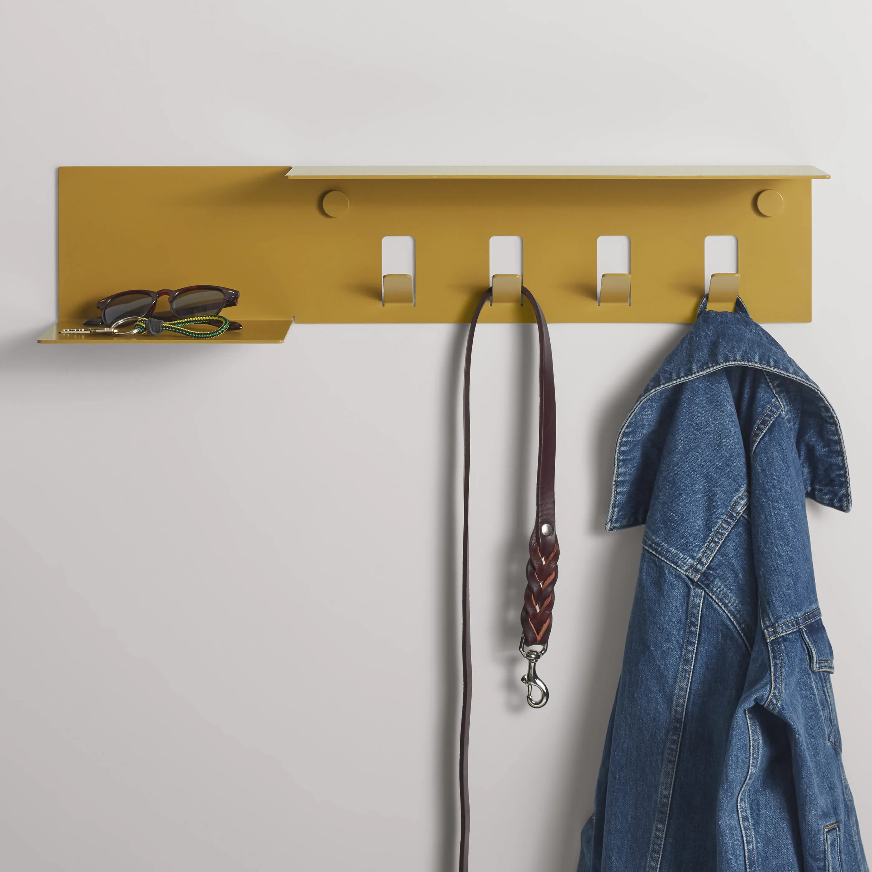 Hall Pass Wall Shelf with Hooks